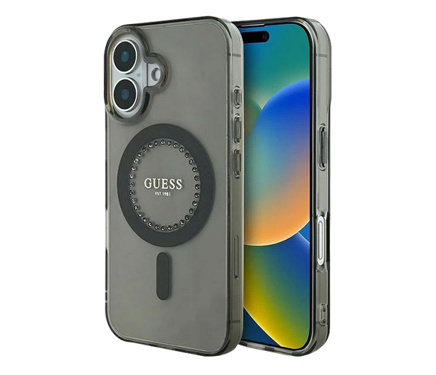 Guess IML Rhinestones do iPhone 16 czarny - 1279110 - zdjęcie